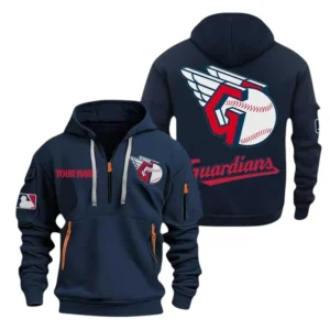 Cleveland Guardians Half Zip Hoodie Sport Hooded Multi-Pockets Custom Name TN210525Y25QZ2HCT1MBCLE