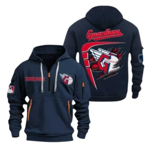 Cleveland Guardians Half Zip Hoodie Sport Hooded Multi-Pockets Custom Name TN210525Y25QZ2HCT3MBCLE
