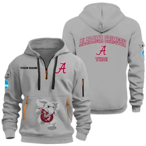 Alabama Crimson Tide Half Zip Hoodie Sport Hooded Multi-Pockets Custom Name HIDI230525Y25QZ2HNCACT