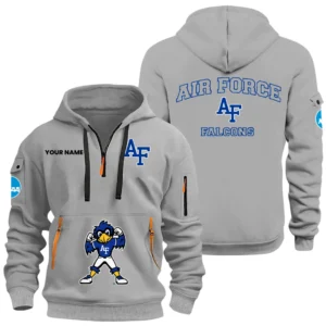 Air Force Falcons Half Zip Hoodie Sport Hooded Multi-Pockets Custom Name HIDI230525Y25QZ2HNCAFF