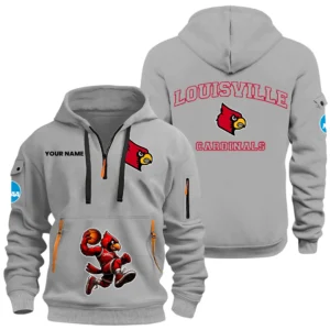 Louisville Cardinals Half Zip Hoodie Sport Hooded Multi-Pockets Custom Name HIDI280525Y25QZ2HNCLOU
