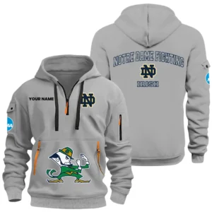 Notre Dame Fighting Irish Half Zip Hoodie Sport Hooded Multi-Pockets Custom Name HIDI290525Y25QZ2HNCNCND