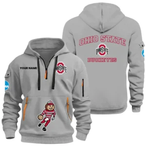 Ohio State Buckeyes Half Zip Hoodie Sport Hooded Multi-Pockets Custom Name HIDI290525Y25QZ2HNCOSB