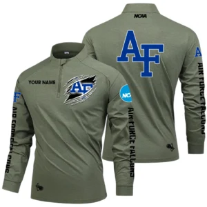 Air Force Falcons Long Sleeve Shirt, Stand Collar Quarter Zip-up Custom Name HIDI160525Y49LMT05NCAFF