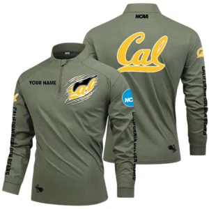 California Golden Bears Long Sleeve Shirt, Stand Collar Quarter Zip-up Custom Name HIDI160525Y49LMT05NCCAL