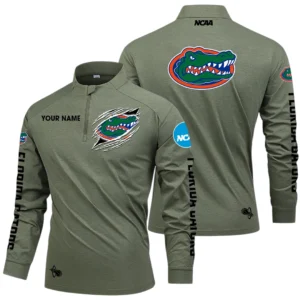 Florida Gators Long Sleeve Shirt, Stand Collar Quarter Zip-up Custom Name HIDI170525Y49LMT05NCFLA