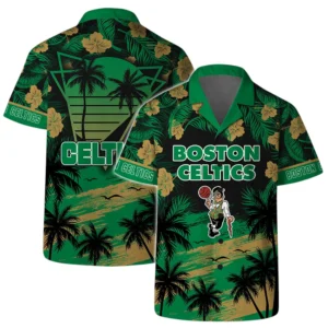 Boston Celtics Hawaiian Shirt x Beach Shorts Full Set All Over Print Plus Size Custom Name TN220425Y7HWCT12NABOS