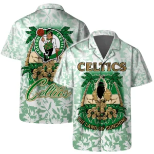 Boston Celtics Hawaiian Shirt x Beach Shorts Full Set All Over Print Plus Size Custom Name TN220425Y7HWCT13NABOS