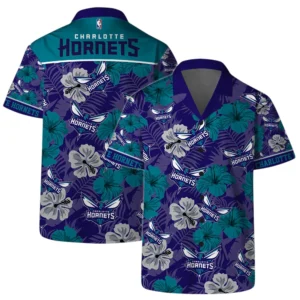 Charlotte Hornets Hawaiian Shirt x Beach Shorts Full Set All Over Print Plus Size Custom Name TN220425Y7HWCT1NACHA