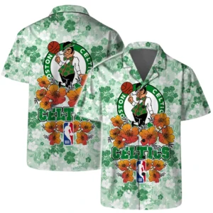 Boston Celtics Hawaiian Shirt x Beach Shorts Full Set All Over Print Plus Size Custom Name TN220425Y7HWCT3NABOS