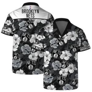 Brooklyn Nets Hawaiian Shirt x Beach Shorts Full Set All Over Print Plus Size Custom Name TN220425Y7HWCT5NABKN