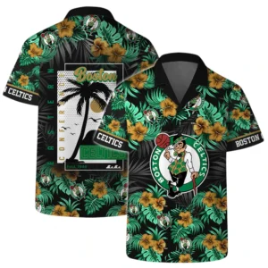 Boston Celtics Hawaiian Shirt x Beach Shorts Full Set All Over Print Plus Size Custom Name TN220425Y7HWCT8NABOS