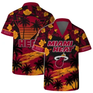 Miami Heat Hawaiian Shirt x Beach Shorts Full Set All Over Print Plus Size Custom Name TN250425Y7HWCT11NAMH