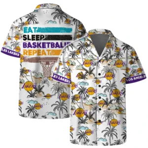 Los Angeles Lakers Hawaiian Shirt x Beach Shorts Full Set All Over Print Plus Size Custom Name TN250425Y7HWCT1NALAL