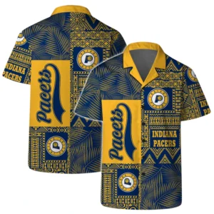 Indiana Pacers Hawaiian Shirt x Beach Shorts Full Set All Over Print Plus Size Custom Name TN250425Y7HWCT2NAIND