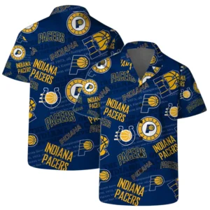 Indiana Pacers Hawaiian Shirt x Beach Shorts Full Set All Over Print Plus Size Custom Name TN250425Y7HWCT3NAIND