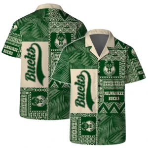 Milwaukee Bucks Hawaiian Shirt x Beach Shorts Full Set All Over Print Plus Size Custom Name TN250425Y7HWCT3NAMB
