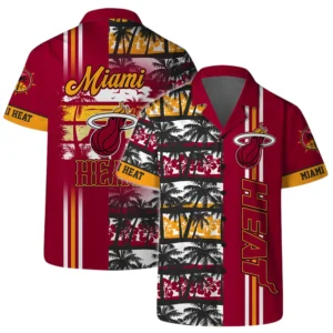 Miami Heat Hawaiian Shirt x Beach Shorts Full Set All Over Print Plus Size Custom Name TN250425Y7HWCT9NAMH