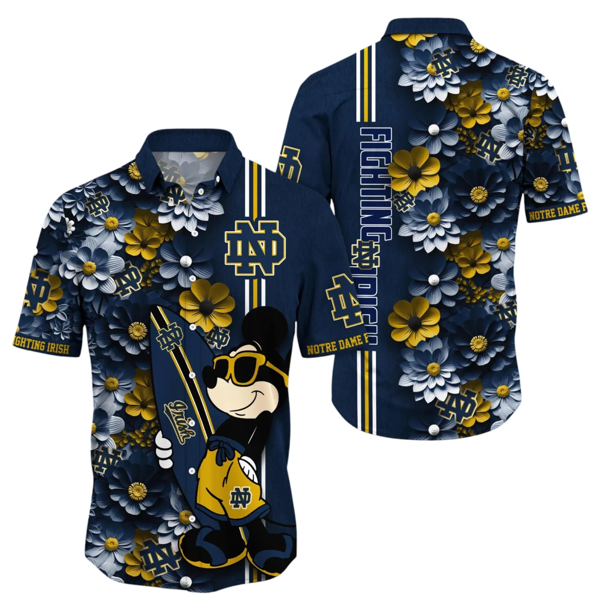 North Dakota State Bison Hawaiian Shirt All Over Print, Custom Name TN300425Y7HWCT10NCND