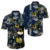 Navy Tropical Flower