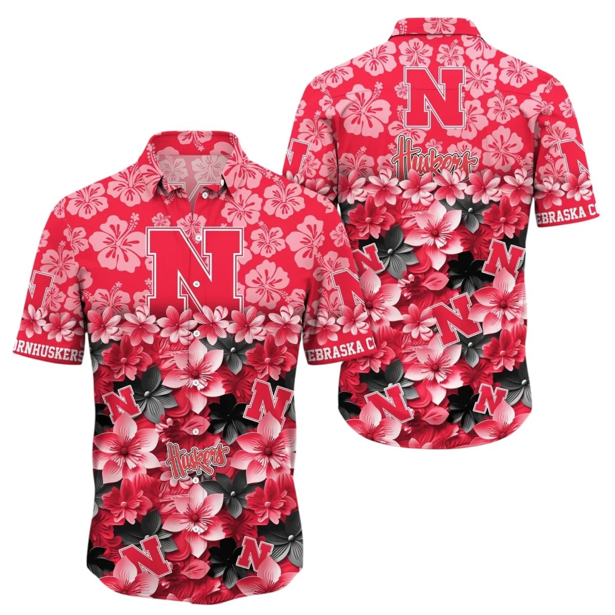 Nebraska Huskers Hawaiian Shirt All Over Print, Custom Name TN300425Y7HWCT16NCNEC