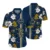 Navy Tropical Flower