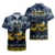 Navy Tropical Flower