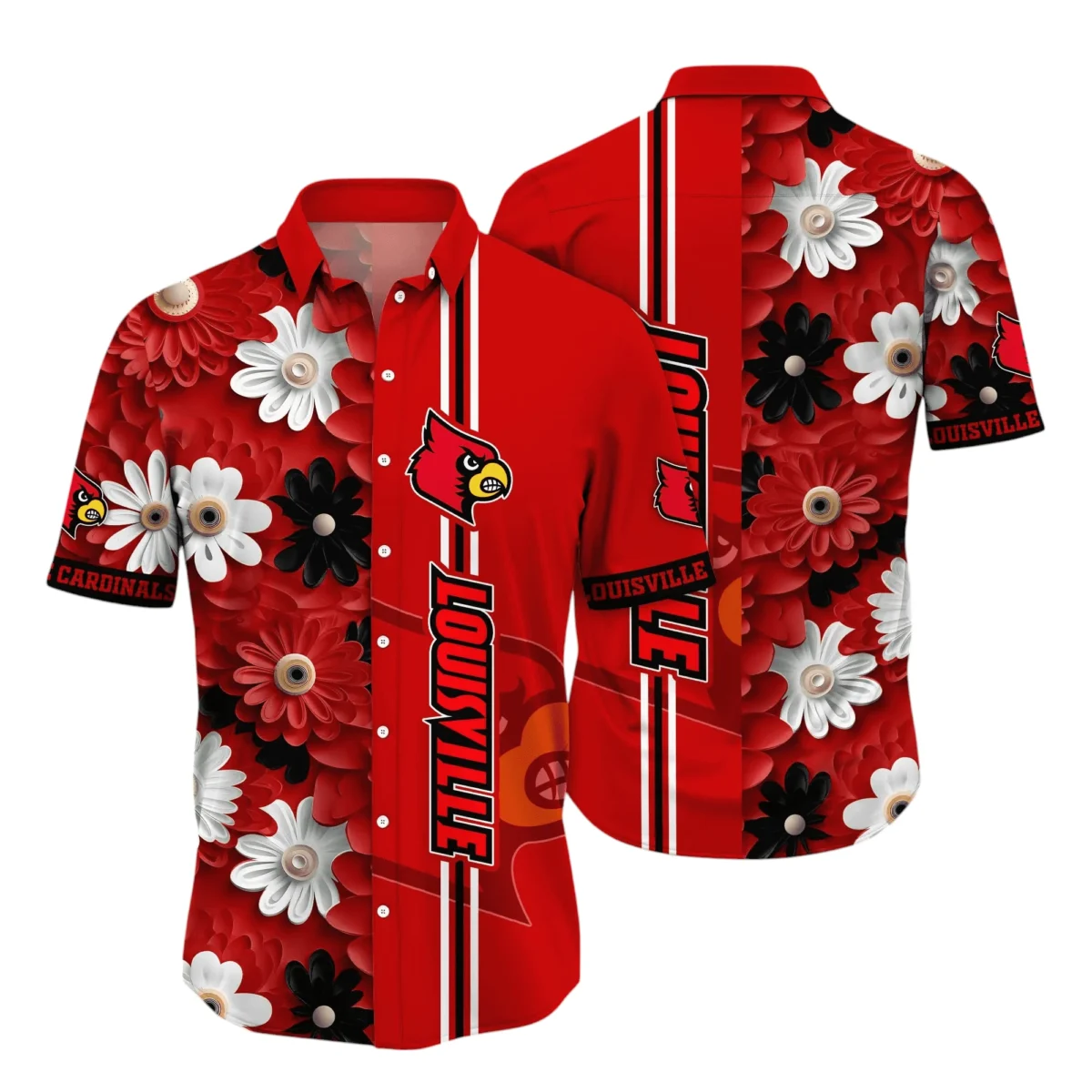 Louisville Cardinals Hawaiian Shirt All Over Print, Custom Name TN300425Y7HWCT23NCLOU