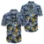 Navy Tropical Flower