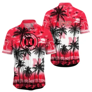 Nebraska Huskers Hawaiian Shirt All Over Print, Custom Name TN300425Y7HWCT28NCNEC