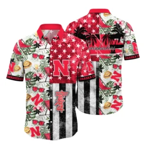 Nebraska Huskers Hawaiian Shirt All Over Print, Custom Name TN300425Y7HWCT4NCNEC