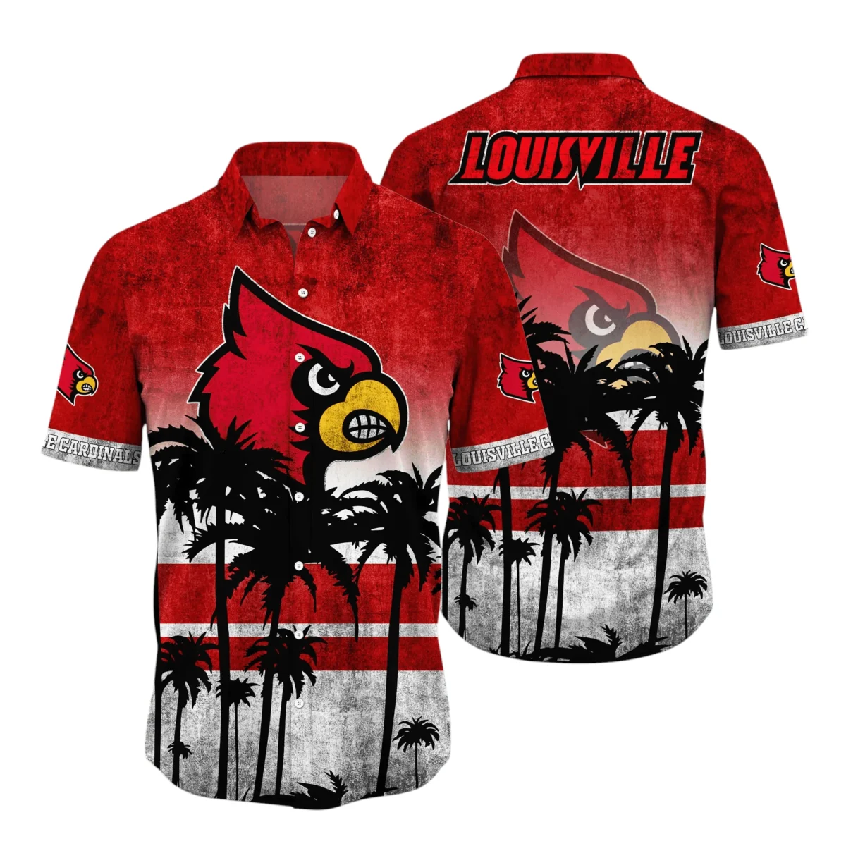 Louisville Cardinals Hawaiian Shirt All Over Print, Custom Name TN300425Y7HWCT7NCLOU