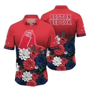 Boston Red Sox Hawaiian Shirt All Over Print, Custom Name TN300525Y7HWCT1MBBRS