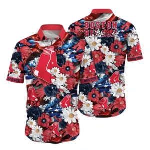 Boston Red Sox Hawaiian Shirt All Over Print, Custom Name TN300525Y7HWCT22MBBRS