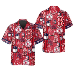 Boston Red Sox Hawaiian Shirt All Over Print, Custom Name TN300525Y7HWCT9MBBRS