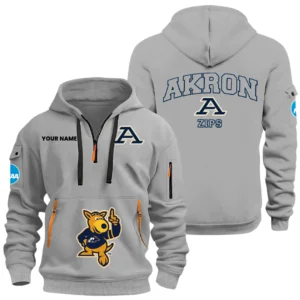 Akron Zips Half Zip Hoodie Sport Hooded Multi-Pockets Custom Name HIDI040625Y25QZ2HNCAZ