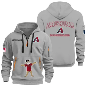 Arizona Diamondbacks Half Zip Hoodie Sport Hooded Multi-Pockets Custom Name HIDI050625Y25QZ2HMBAZ