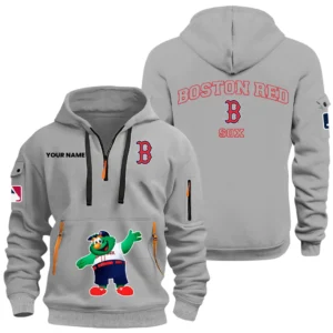 Boston Red Sox Half Zip Hoodie Sport Hooded Multi-Pockets Custom Name HIDI050625Y25QZ2HMBBRS