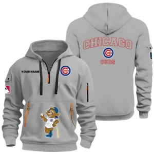 Chicago Cubs Half Zip Hoodie Sport Hooded Multi-Pockets Custom Name HIDI050625Y25QZ2HMBCHC