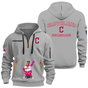 Cleveland Guardians Half Zip Hoodie Sport Hooded Multi-Pockets Custom Name HIDI050625Y25QZ2HMBCLE