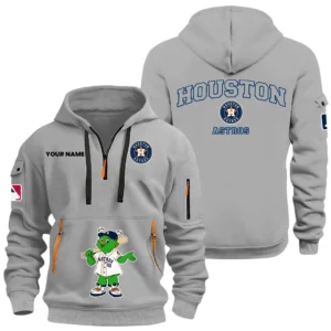 Houston Astros Half Zip Hoodie Sport Hooded Multi-Pockets Custom Name HIDI060625Y25QZ2HMBHOU