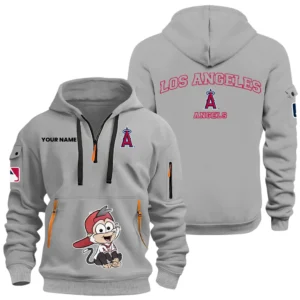 Los Angeles Angels Half Zip Hoodie Sport Hooded Multi-Pockets Custom Name HIDI060625Y25QZ2HMBLAA