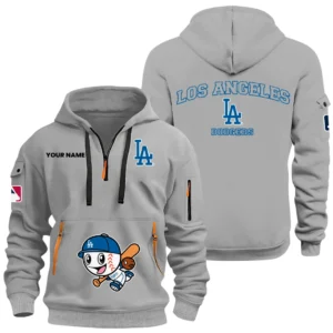 Los Angeles Dodgers Half Zip Hoodie Sport Hooded Multi-Pockets Custom Name HIDI070625Y25QZ2HMBLAD