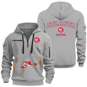 Atlanta Hawks Half Zip Hoodie Sport Hooded Multi-Pockets Custom Name HIDI110625Y25QZ2HNAATL