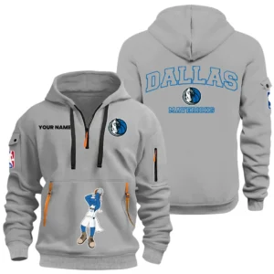Dallas Mavericks Half Zip Hoodie Sport Hooded Multi-Pockets Custom Name HIDI110625Y25QZ2HNADAL