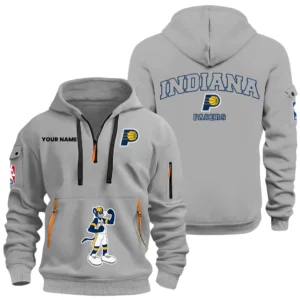 Indiana Pacers Half Zip Hoodie Sport Hooded Multi-Pockets Custom Name HIDI120625Y25QZ2HNAIND