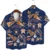 Navy Tropical Flower