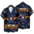 Navy Tropical Flower