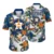 Navy Tropical Flower 3