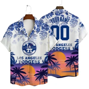 Los Angeles Dodgers Hawaiian Shirt All Over Print, Custom Name TN29525Y7HWCT5MBLAD